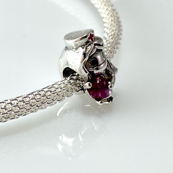 Sterling Silver Nurse with Heart Charm - Picture 6 of 11